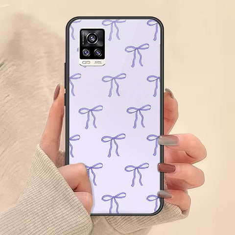 Vivo V20 Cover - ONation Bow Series - HQ Ultra Shine Premium Infinity Glass Soft Silicon Borders Case