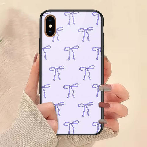 iPhone XS Max - ONation Bow Series - HQ Ultra Shine Premium Infinity Glass Soft Silicon Borders Case