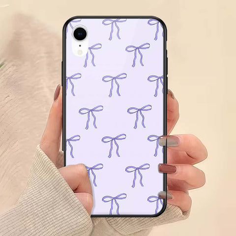 iPhone XR - ONation Bow Series - HQ Ultra Shine Premium Infinity Glass Soft Silicon Borders Case