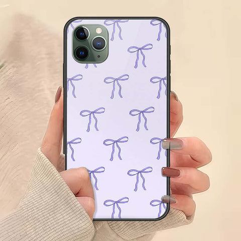iPhone 11 Pro Max - ONation Bow Series - HQ Ultra Shine Premium Infinity Glass Soft Silicon Borders Case
