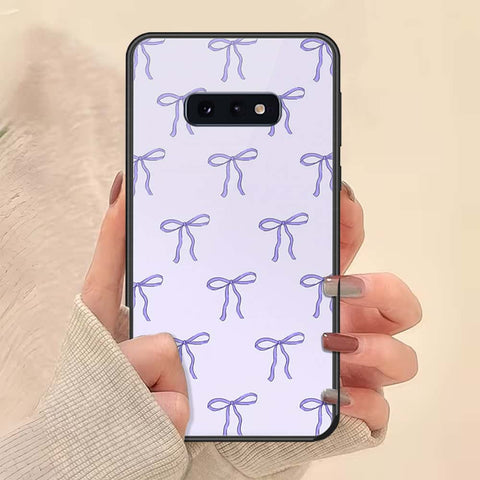 Samsung Galaxy S10e Cover - ONation Bow Series - HQ Ultra Shine Premium Infinity Glass Soft Silicon Borders Case
