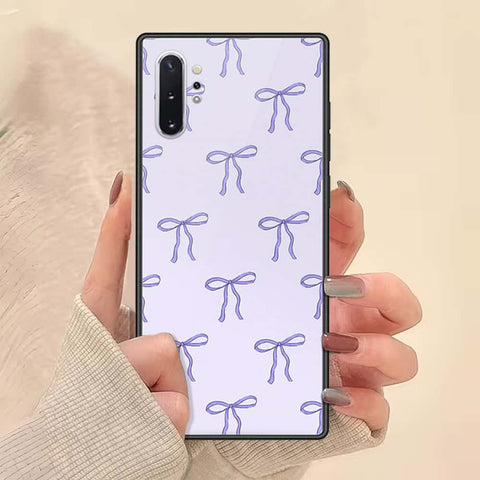 Samsung Galaxy Note 10 Plus Cover - ONation Bow Series - HQ Ultra Shine Premium Infinity Glass Soft Silicon Borders Case