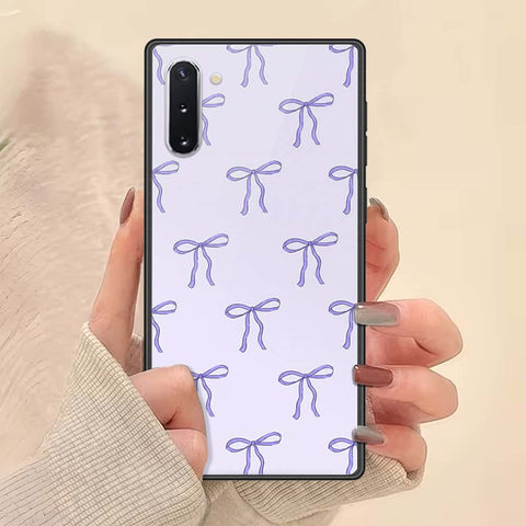 Samsung Galaxy Note 10 Cover - ONation Bow Series - HQ Ultra Shine Premium Infinity Glass Soft Silicon Borders Case