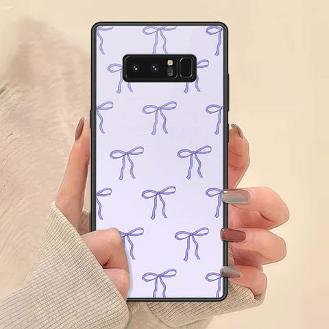 Samsung Galaxy Note 8 Cover - ONation Bow Series - HQ Ultra Shine Premium Infinity Glass Soft Silicon Borders Case