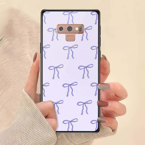 Samsung Galaxy Note 9 Cover - ONation Bow Series - HQ Ultra Shine Premium Infinity Glass Soft Silicon Borders Case
