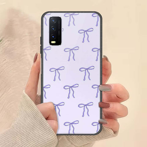 Vivo Y12s Cover - ONation Bow Series - HQ Ultra Shine Premium Infinity Glass Soft Silicon Borders Case