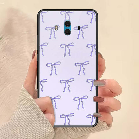 Huawei Mate 10 Cover - ONation Bow Series - HQ Ultra Shine Premium Infinity Glass Soft Silicon Borders Case