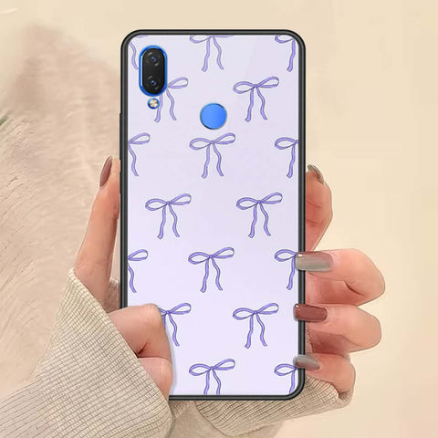 Huawei P Smart Plus Cover - ONation Bow Series - HQ Ultra Shine Premium Infinity Glass Soft Silicon Borders Case