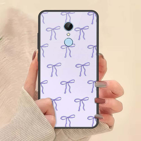 Xiaomi Redmi 5 Cover - ONation Bow Series - HQ Ultra Shine Premium Infinity Glass Soft Silicon Borders Case