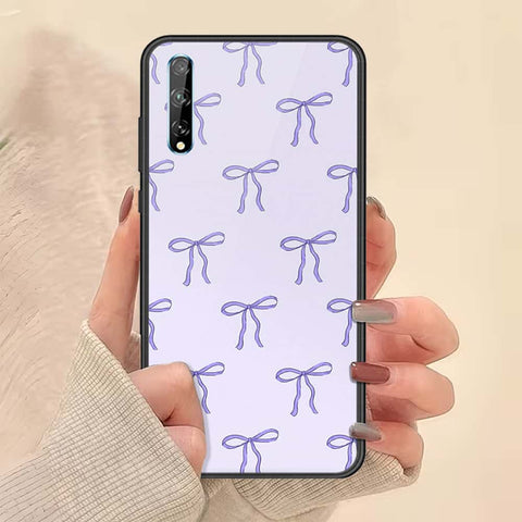 Huawei Y8p Cover - ONation Bow Series - HQ Ultra Shine Premium Infinity Glass Soft Silicon Borders Case