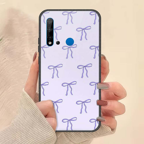 Huawei P20 Lite 2019 Cover - ONation Bow Series - HQ Ultra Shine Premium Infinity Glass Soft Silicon Borders Case
