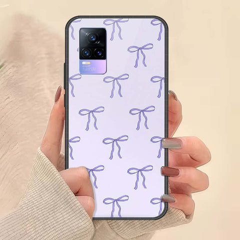 Vivo V21e Cover - ONation Bow Series - HQ Ultra Shine Premium Infinity Glass Soft Silicon Borders Case