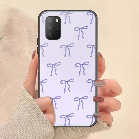 Xiaomi Poco M3 Cover - ONation Bow Series - HQ Ultra Shine Premium Infinity Glass Soft Silicon Borders Case