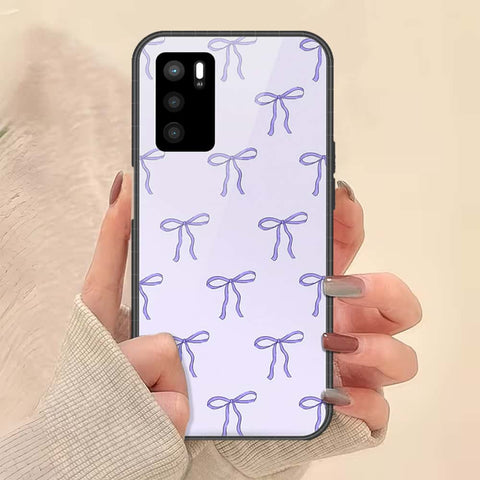 Oppo A16 Cover - ONation Bow Series - HQ Ultra Shine Premium Infinity Glass Soft Silicon Borders Case