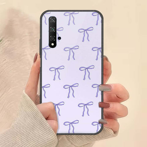 Honor 20 Cover - ONation Bow Series - HQ Ultra Shine Premium Infinity Glass Soft Silicon Borders Case