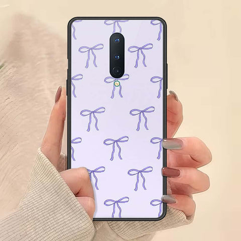 OnePlus 8 Cover - ONation Bow Series - HQ Ultra Shine Premium Infinity Glass Soft Silicon Borders Case