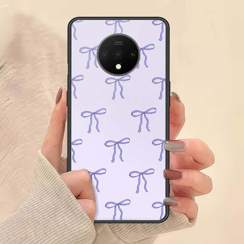 OnePlus 7T Cover - ONation Bow Series - HQ Ultra Shine Premium Infinity Glass Soft Silicon Borders Case