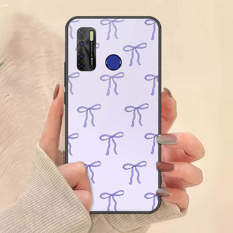 Tecno Camon 15 Cover - ONation Bow Series - HQ Ultra Shine Premium Infinity Glass Soft Silicon Borders Case