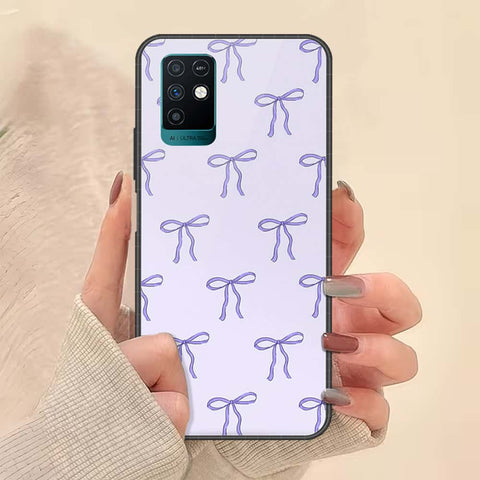 Infinix Note 10 Cover - ONation Bow Series - HQ Ultra Shine Premium Infinity Glass Soft Silicon Borders Case