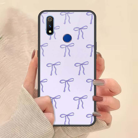 Realme 3 Cover - ONation Bow Series - HQ Ultra Shine Premium Infinity Glass Soft Silicon Borders Case