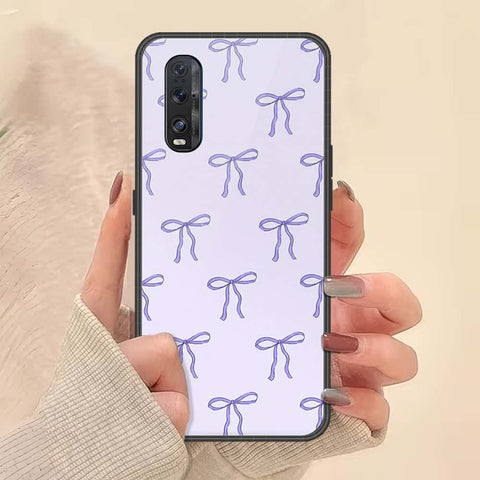Oppo Find X2 Cover - ONation Bow Series - HQ Ultra Shine Premium Infinity Glass Soft Silicon Borders Case