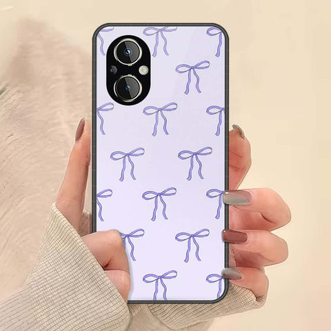 Oppo Reno 7 Lite Cover - ONation Bow Series - HQ Ultra Shine Premium Infinity Glass Soft Silicon Borders Case
