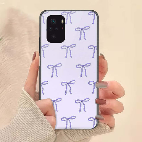 Xiaomi Redmi Note 10s Cover - ONation Bow Series - HQ Ultra Shine Premium Infinity Glass Soft Silicon Borders Case
