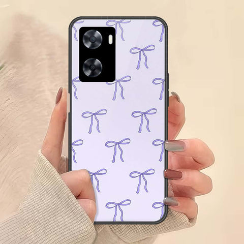 Oppo A77s Cover - ONation Bow Series - HQ Ultra Shine Premium Infinity Glass Soft Silicon Borders Case