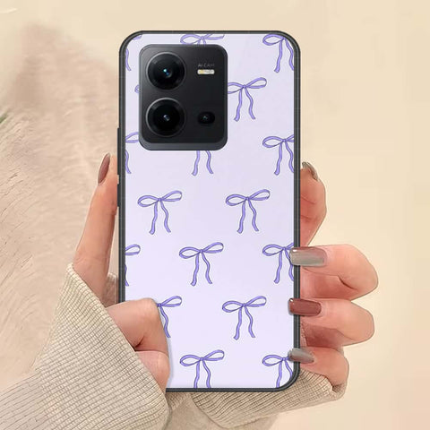 Vivo V25e Cover - ONation Bow Series - HQ Ultra Shine Premium Infinity Glass Soft Silicon Borders Case