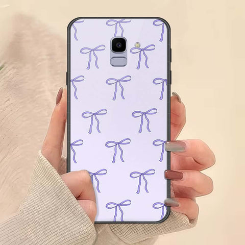 Samsung Galaxy J6 Cover - ONation Bow Series - HQ Ultra Shine Premium Infinity Glass Soft Silicon Borders Case