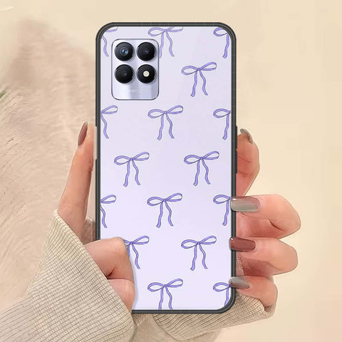 Realme 8i Cover - ONation Bow Series - HQ Ultra Shine Premium Infinity Glass Soft Silicon Borders Case