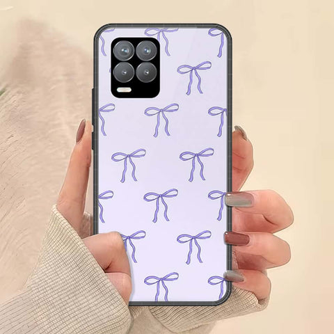 Realme 8 Cover - ONation Bow Series - HQ Ultra Shine Premium Infinity Glass Soft Silicon Borders Case
