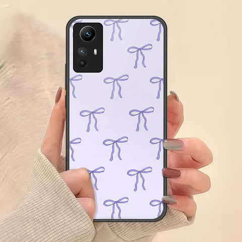 Xiaomi Redmi Note 12S Cover - ONation Bow Series - HQ Ultra Shine Premium Infinity Glass Soft Silicon Borders Case