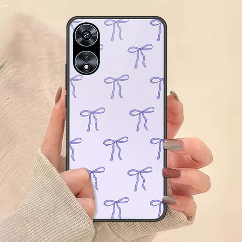 Oppo A78 4G Cover - ONation Bow Series - HQ Ultra Shine Premium Infinity Glass Soft Silicon Borders Case