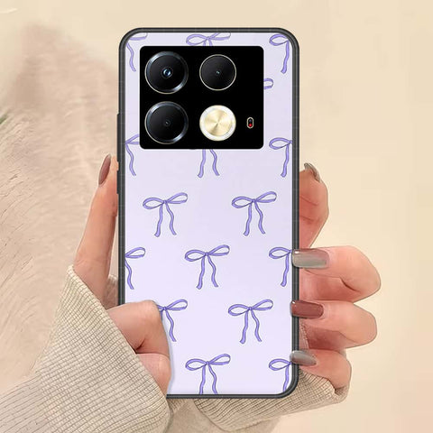 Infinix Note 40 Pro Plus Cover - ONation Bow Series - HQ Ultra Shine Premium Infinity Glass Soft Silicon Borders Case