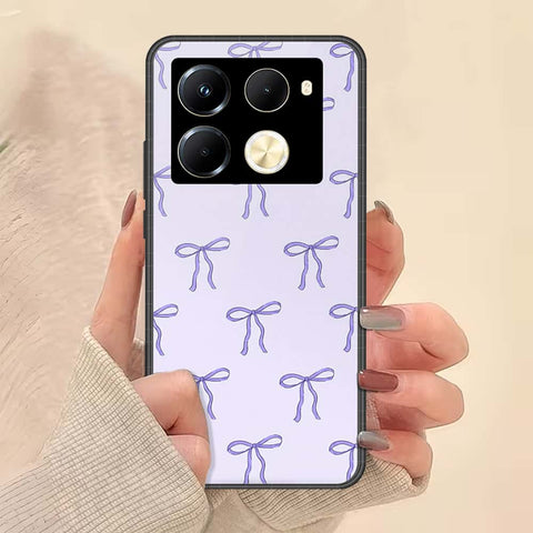 Infinix Note 40 Pro Cover - ONation Bow Series - HQ Ultra Shine Premium Infinity Glass Soft Silicon Borders Case