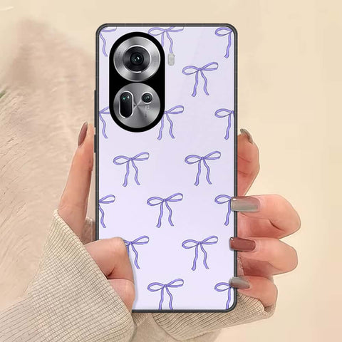 Oppo Reno 11 5G Cover - ONation Bow Series - HQ Ultra Shine Premium Infinity Glass Soft Silicon Borders Case