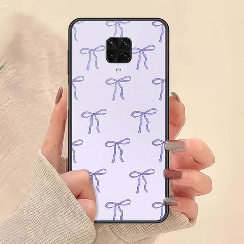 Xiaomi Redmi Note 9S Cover - ONation Bow Series - HQ Ultra Shine Premium Infinity Glass Soft Silicon Borders Case