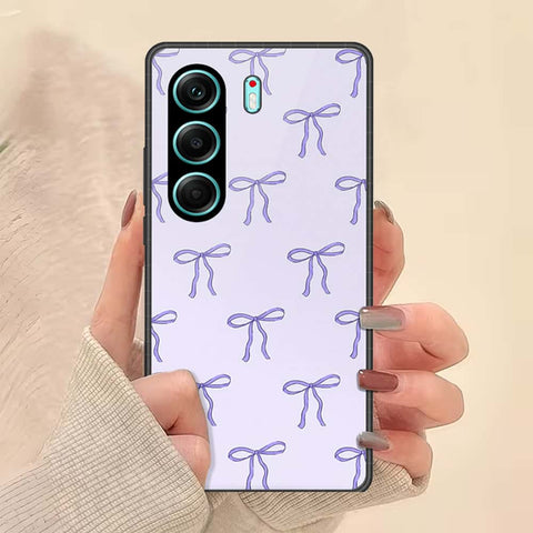Tecno Camon 40 Pro Cover - ONation Bow Series - HQ Ultra Shine Premium Infinity Glass Soft Silicon Borders Case