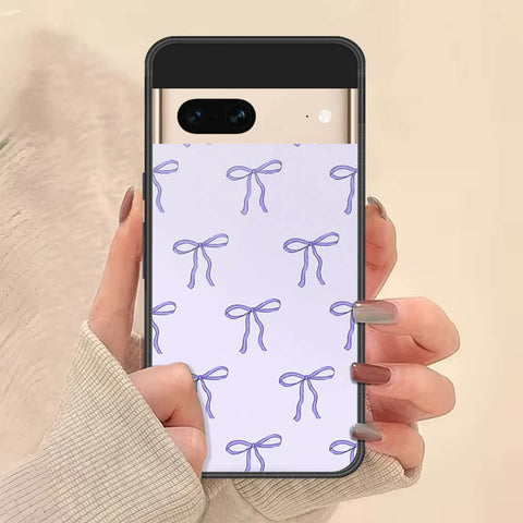 Google Pixel 7 Cover - ONation Bow Series - HQ Ultra Shine Premium Infinity Glass Soft Silicon Borders Case
