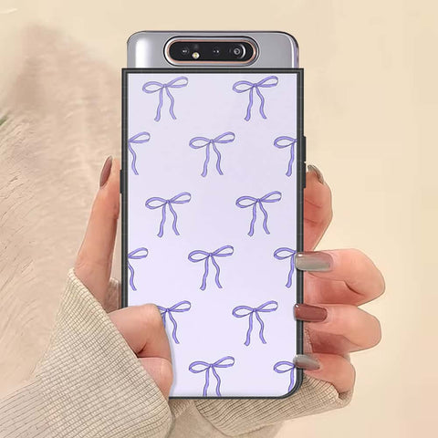 Samsung Galaxy A80 Cover - ONation Bow Series - HQ Ultra Shine Premium Infinity Glass Soft Silicon Borders Case