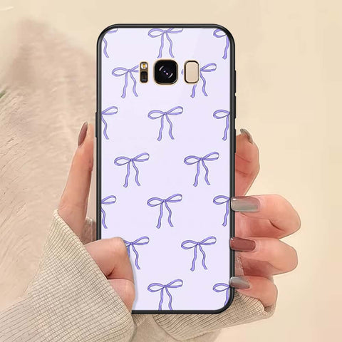 Samsung Galaxy S8 Cover - ONation Bow Series - HQ Ultra Shine Premium Infinity Glass Soft Silicon Borders Case