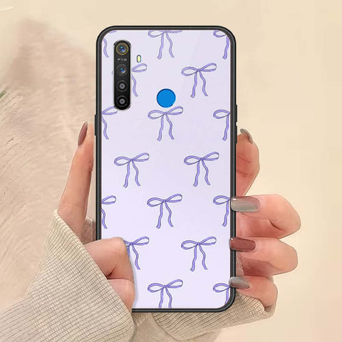 Realme 5 Cover - ONation Bow Series - HQ Ultra Shine Premium Infinity Glass Soft Silicon Borders Case