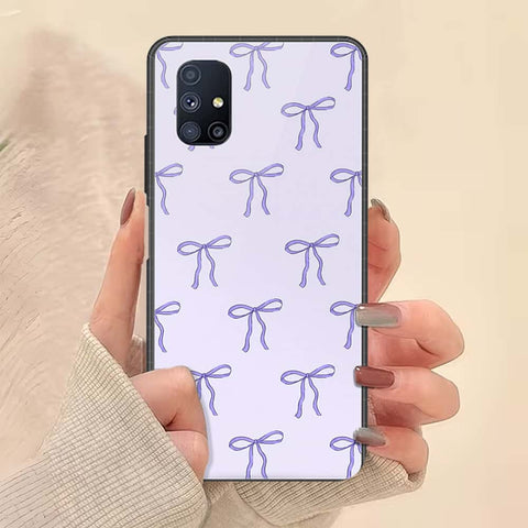 Samsung Galaxy M51 Cover - ONation Bow Series - HQ Ultra Shine Premium Infinity Glass Soft Silicon Borders Case