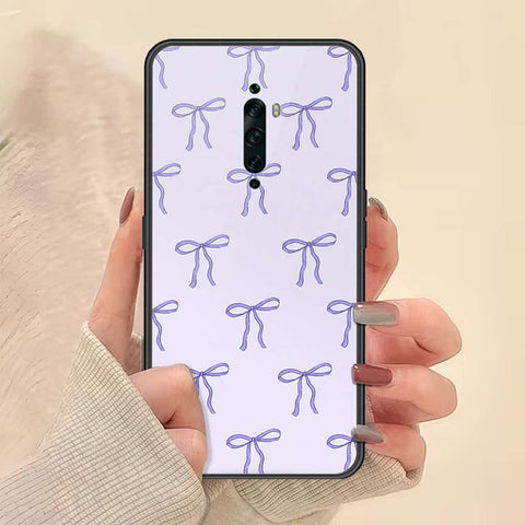 Oppo Reno 2F Cover - ONation Bow Series - HQ Ultra Shine Premium Infinity Glass Soft Silicon Borders Case
