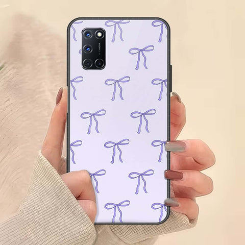 Oppo A92 Cover - ONation Bow Series - HQ Ultra Shine Premium Infinity Glass Soft Silicon Borders Case