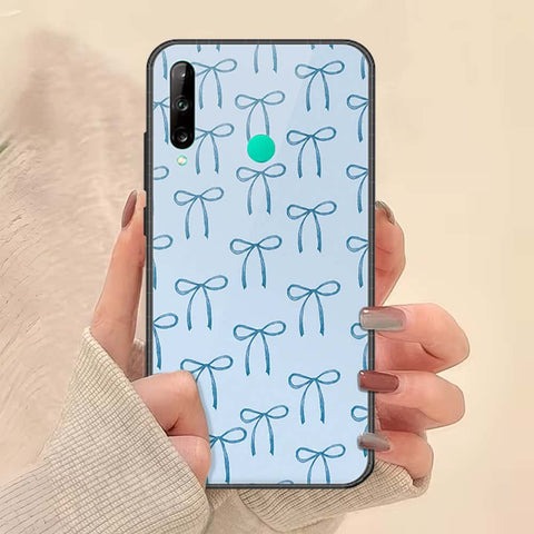 Huawei P40 lite E Cover - ONation Bow Series - HQ Ultra Shine Premium Infinity Glass Soft Silicon Borders Case