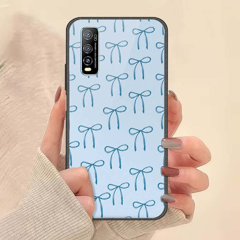 Vivo Y70s Cover - ONation Bow Series - HQ Ultra Shine Premium Infinity Glass Soft Silicon Borders Case