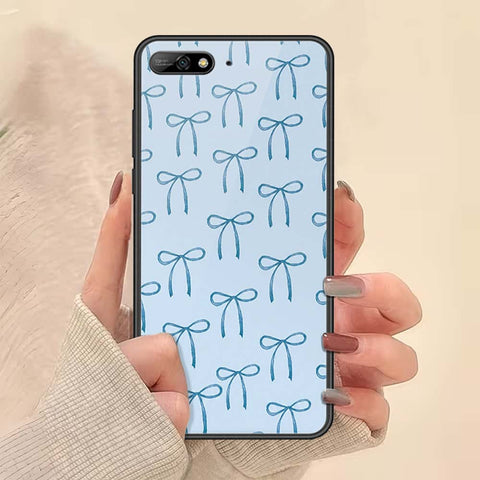 Huawei Y6 Prime 2018 Cover - ONation Bow Series - HQ Ultra Shine Premium Infinity Glass Soft Silicon Borders Case