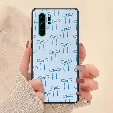 Huawei P30 Pro Cover - ONation Bow Series - HQ Ultra Shine Premium Infinity Glass Soft Silicon Borders Case